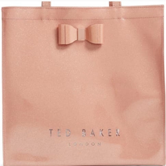 NEW TED BAKER LONDON Large Sizzcon Glitter Tote Bag Purse Glam Designer Summer - Picture 3 of 15